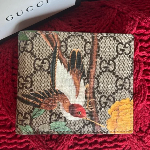 Gucci Supreme Monogram Tian Bifold Men’s Wallet - Picture 1 of 8